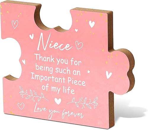 Regalos para abuela, rompecabezas de madera de 4.6 x 3.7 pulgadas con soporte, regalo de cumpleaños para abuela de nietos -A09