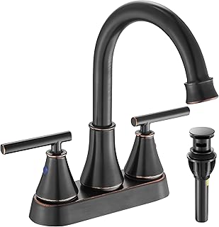 14 Dark Bathroom Ideas for Bold Cozy Moody Atmosphere 142 Bathroom Sink Faucet 4 Inch 2 Handle Centerset Oil Rubbed Bronze Lead-Fr...