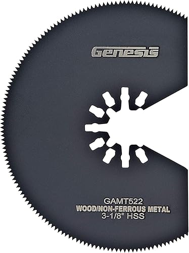 Miniatura 10 de Genesis GMT15A Herramienta oscilante multiusos de 1.6 amperios y kit de accesorios universales de gancho y bucle de 19 piezas con caja de