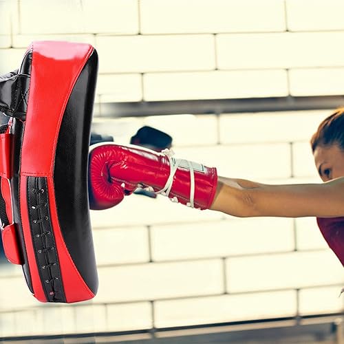 Vista 2 de TOPINCN Kickboxing Training Pads, Karate Kick Pads Training,Muay Thai Boxing Pad with Curved Punching for Boxing Martial Art Kickboxing Training