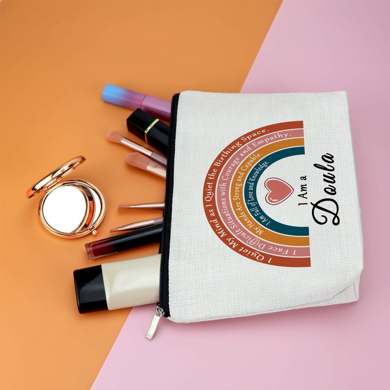 Thank You Gift for Midwife Makeup Bag Appreciation Gifts for Doula Postpartum Nurse Inspirational Survival Gifts for Grandma Mom Friend Graduation Gift for Obstetric Doctor Coworker Travel Pouch