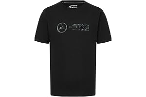 Mercedes AMG Petronas F1 Men's Stealth Logo T-Shirt: Subtle and Sophisticated