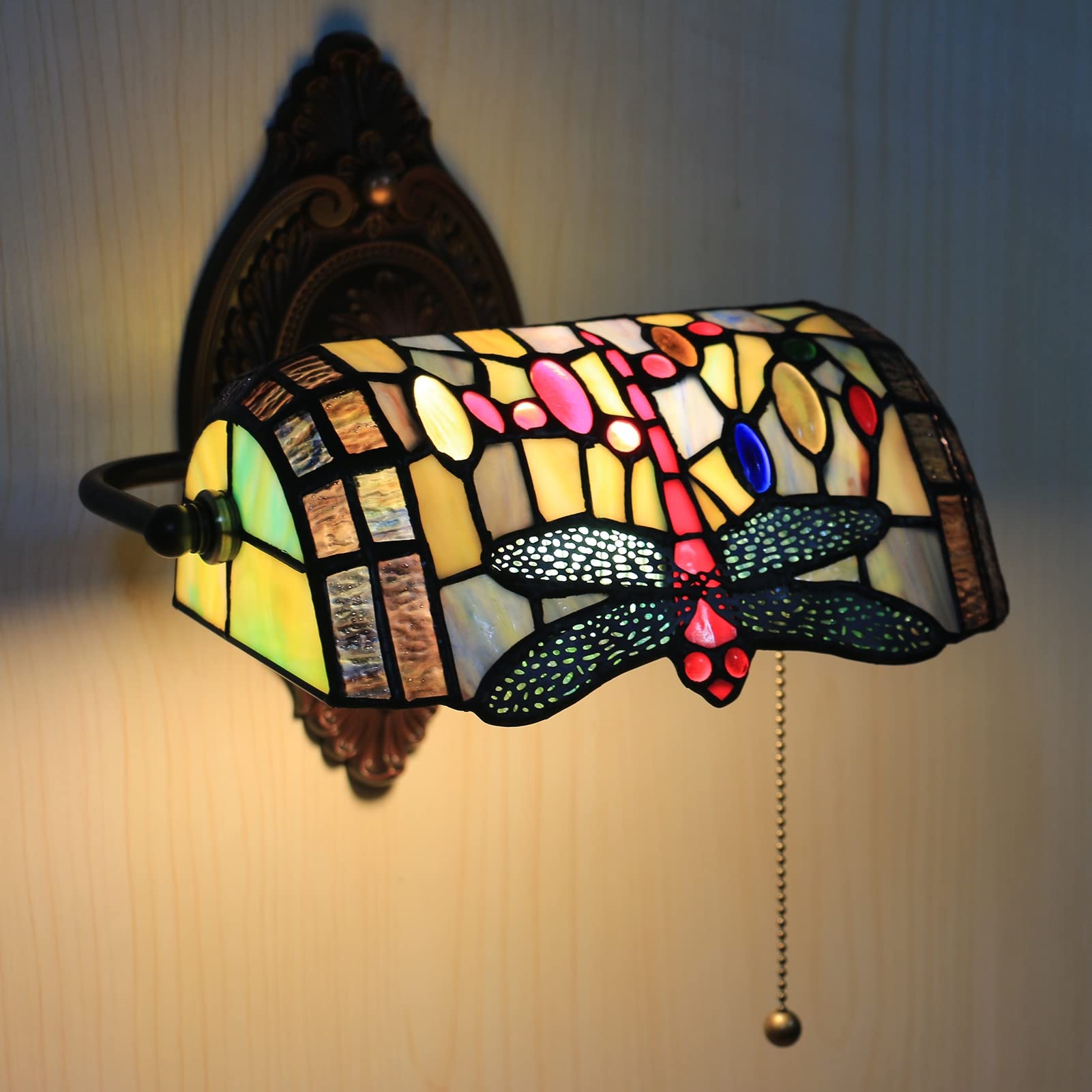Uziqueif Wall lamp inside vintage, wall lamp with switch, 10 inch tiffany wall lamp, wall lamp inside, reading lamp wall mount, E27 wall sconce lighting decor,H