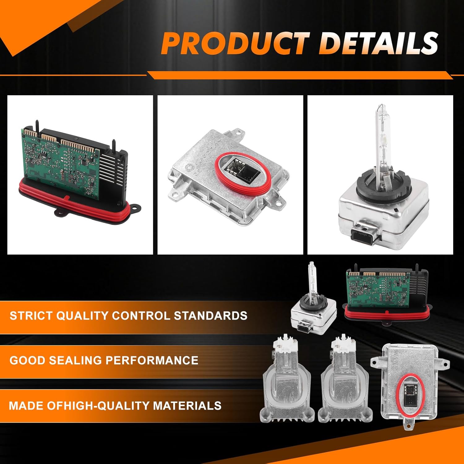 Xenon Ballast Bulb LED Module Diode Kit Compatible with BMW 5 Series 535d 528i 535i 550i M5 2014-2016 63117355073 After-Market Parts