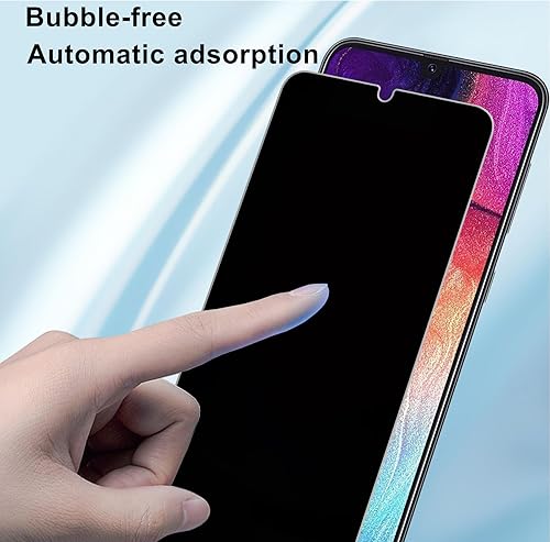 Miniatura 8 de Paquete de 2 protectores de pantalla de privacidad de vidrio templado antiespía de dureza 9H para Samsung Galaxy A50A50SA30A30SM30SA20