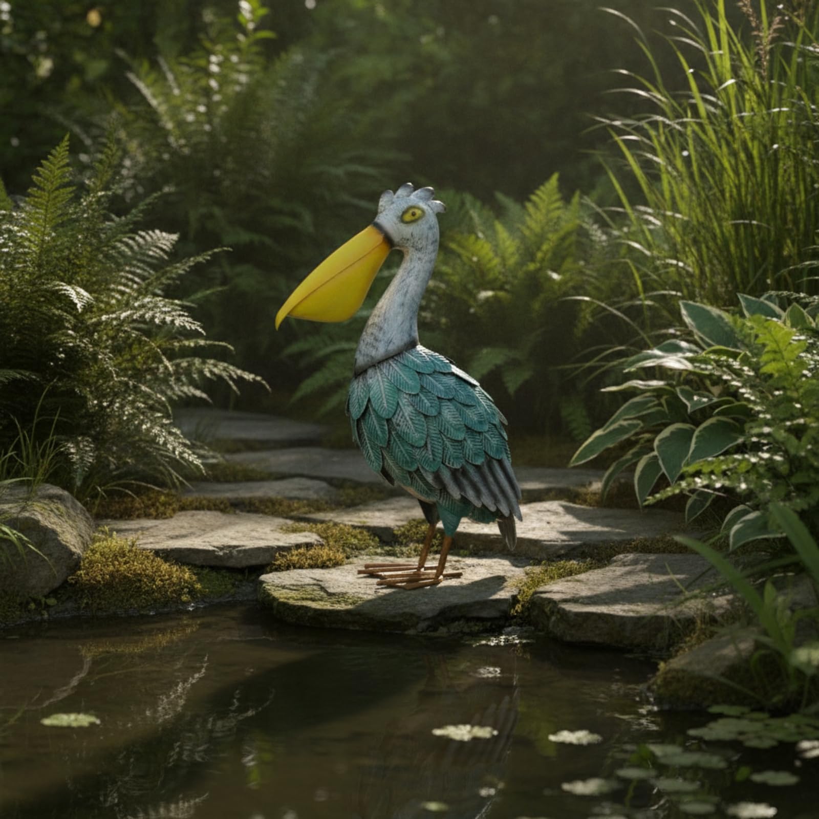 Figur wetterfest Metallvogel naturgetreu Gartenfigur aus für Gartenliebhaber