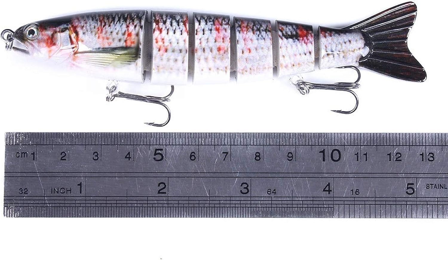 5 PCS Bionic Swimming Fishing Lure Multi Jointed - 5" Swimbaits Slow Sinking Lures - Suitable for All Kinds of Fish Freshwater Saltwater - Fishing Lures Kit for Bass Trout