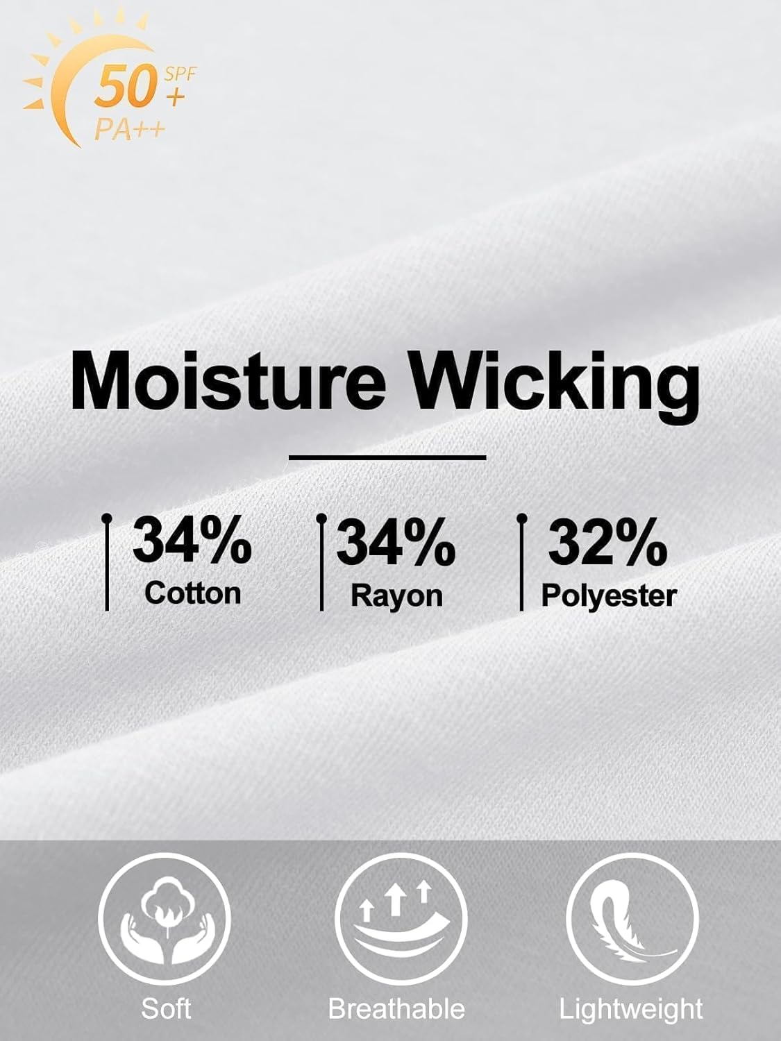 SMENG Women's Short Sleeve Cotton Blend Shirt Basic Crewneck Solid Color Tee Casual Fit T-Shirt UPF 50+ Workout Tops - Image 5