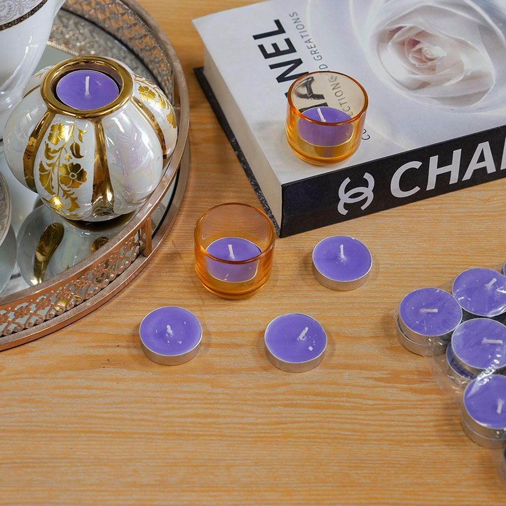 Danube Home Amara 50 Pc Scented T Light Candle Lavender