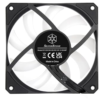 SilverStone Air Slimmer 120 ARGB ، مروحة نحيفة عالية الأداء 120 مم مع تأثير إضاءة PWM و ARGB كامل المدى ، SST-AS120B-ARGB