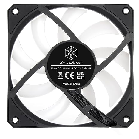SilverStone Air Slimmer 120 ARGB ، مروحة نحيفة عالية الأداء 120 مم مع تأثير إضاءة PWM و ARGB كامل المدى ، SST-AS120B-ARGB