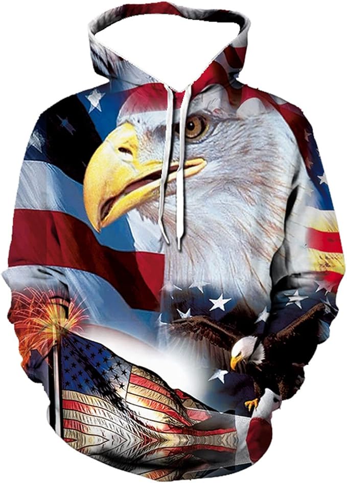 Sweat à Capuche Drapeau Des États-Unis : Sweat-shirt En