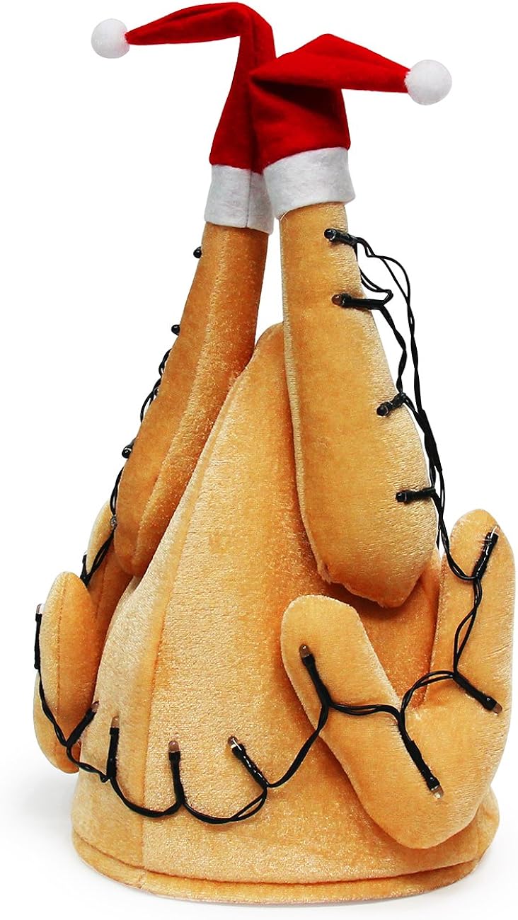 Evaliana Unisex Turkey Hat Light-Up Drumsticks Cap Christmas Costume Thanksgiving : Clothing, Shoes & Jewelry