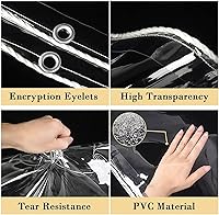 Vista 3 de Lona de PVC transparente, resistente al agua, con ojales (3.3 x 4.9 pies (3.3 x 4.9 ft))