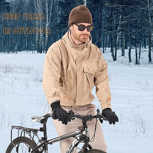 Miniatura 2 de LMLALML Guantes de invierno para hombres y mujeres, impermeables, para ciclismo, conducción, correr, para clima frío