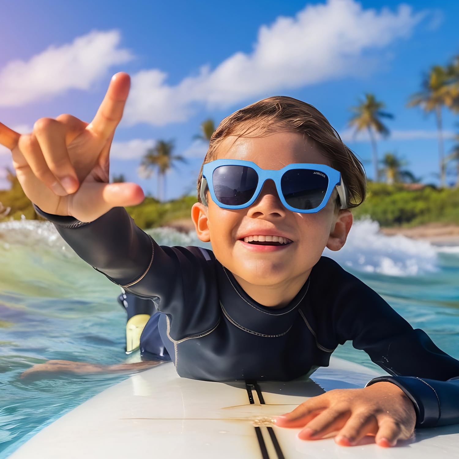Gafas de sol polarizadas para niños y niñas, marco irrompible, para deportes, béisbol, playa, para niños de 5 a 12 años