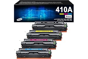 Compatible HP LaserJet Pro M477fdw 410A (CF410A) Toner Cartridges 4-Pack