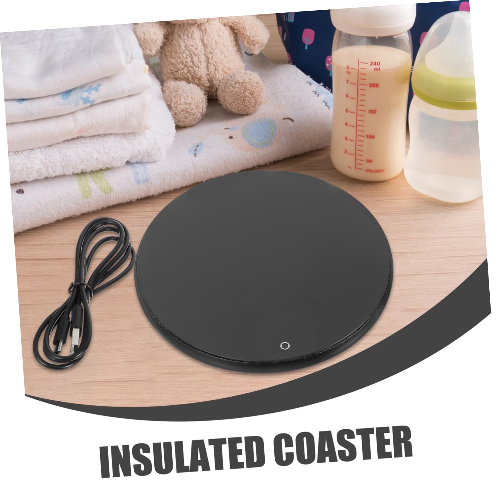 Cabilock 3 Set Scaldatazze Intelligente Piastra Riscaldante Per Cera Creatore Usb Più Caldo Portatile Scaldabevande Elettrico Scaldatazze Per Ufficio Termico Gel Di Silice Black