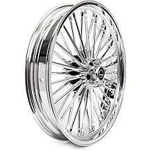 21 inch Front Wheel Rim Fat Spoke Dual Disc For Harley Touring Bagger 1984-2008 FLHR Road King FLHRS Custom FLHRC Classic FLHX Street Glide FLHT Electra Glide FLTR Road Glide Chrome