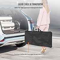 Vista 7 de VEVOR Mesa de Bar Portátil Plegable, Mesa de Podio para Ferias Comerciales para Interiores, Exteriores, Fiestas, Picnic, Exposición, Incluye Estuche