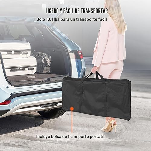 Miniatura 7 de VEVOR Mesa de Bar Portátil Plegable, Mesa de Podio para Ferias Comerciales para Interiores, Exteriores, Fiestas, Picnic, Exposición, Incluye Estuche