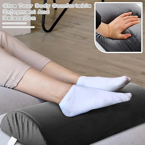 Miniatura 3 de Menkxi Almohadas para piernas para dormir, almohada de espuma cubierta de terciopelo, almohada reclinable para reposar piernas, almohada de pie