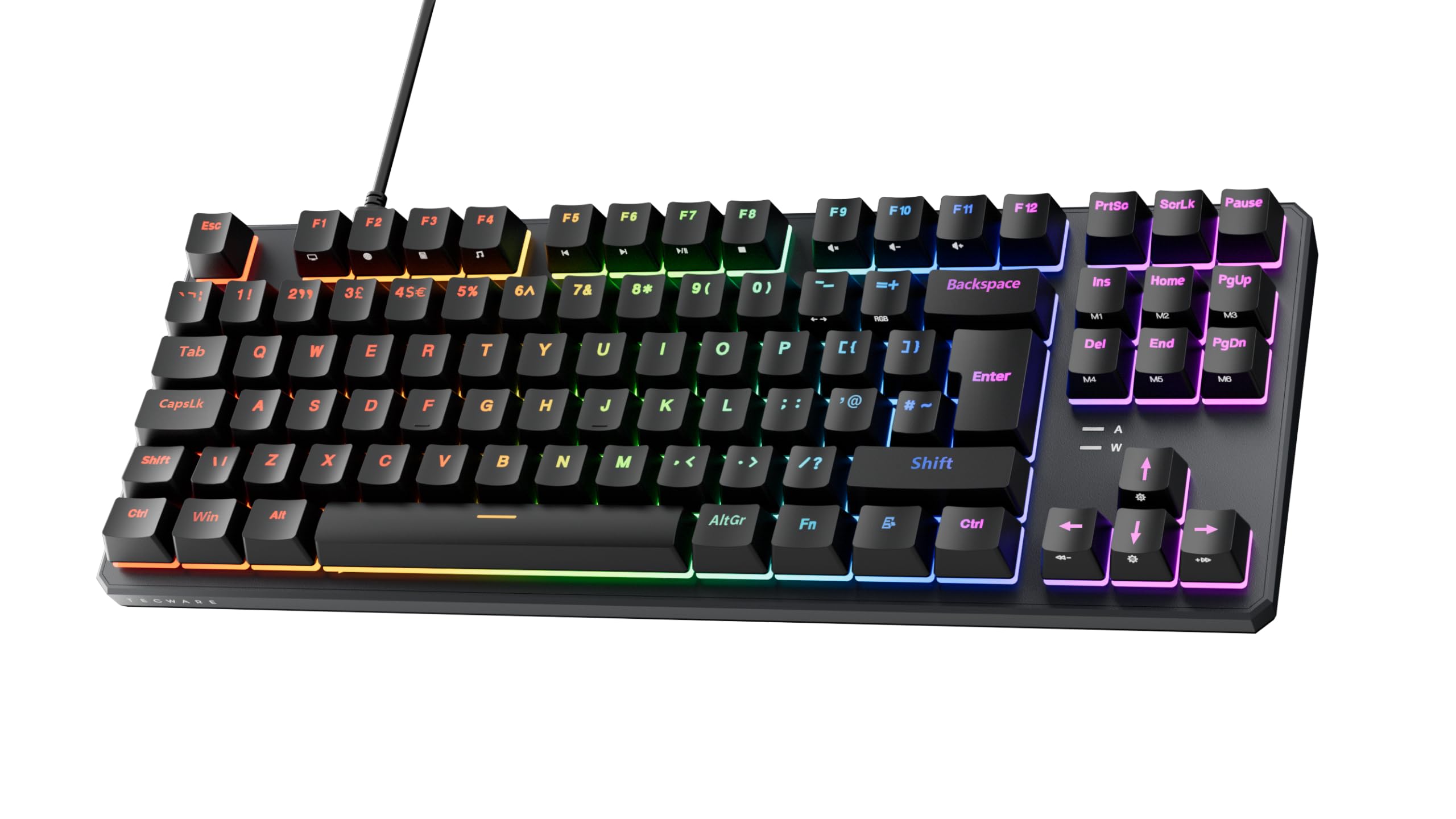 Clavier mécanique RVB 88 touches Phantom+ Tecware switch tactile pré-lubrifié - 7