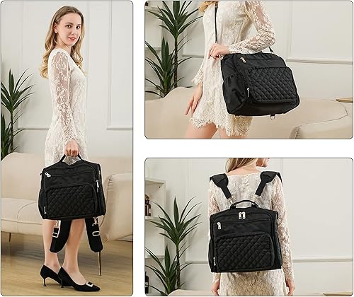 Miniatura 2 de Clearworld Mochila para pañales Bolsas de pañales acolchadas de viaje para bebé niña y niño, bolsa cambiadora convertible para bebé, bolsillos