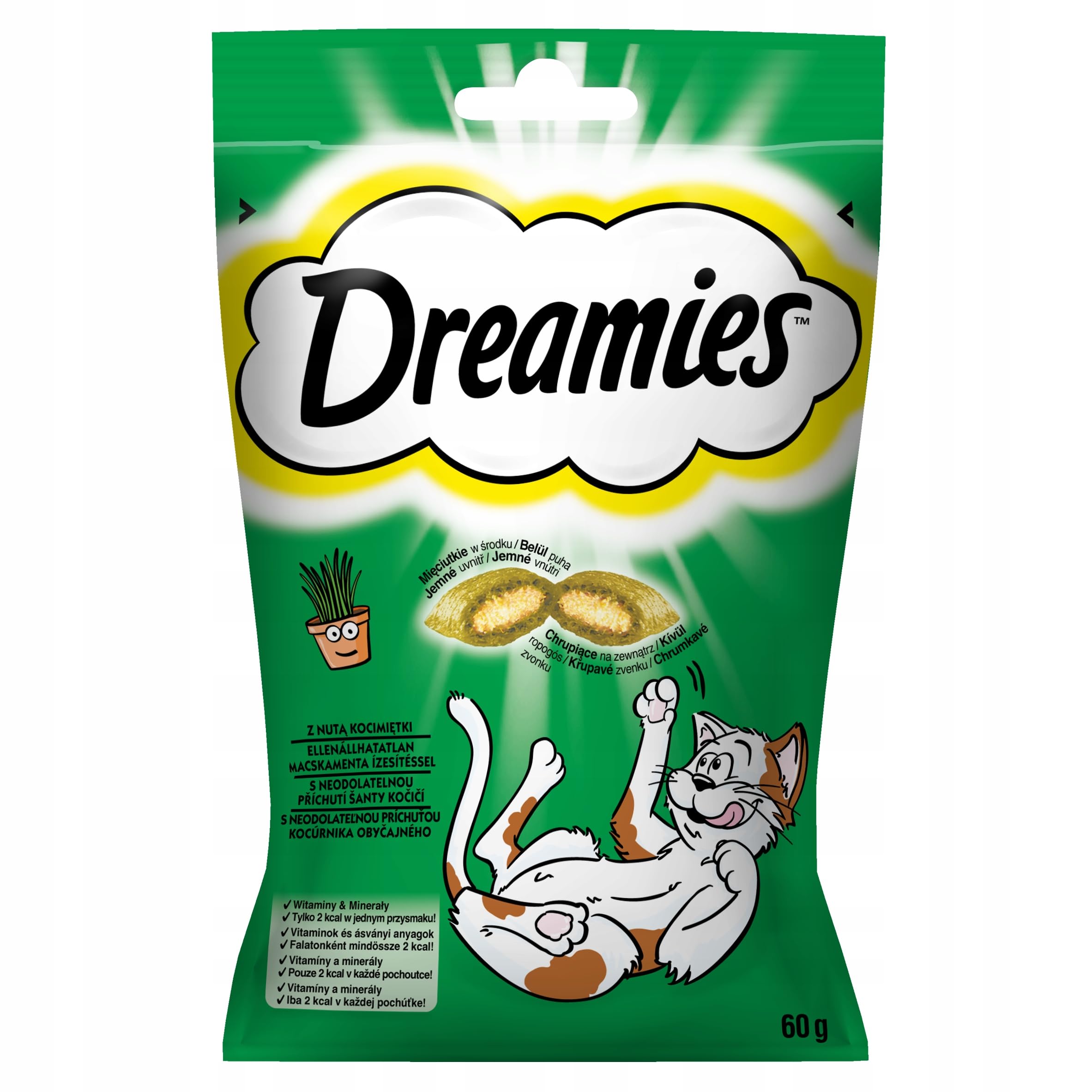 Dreamies Snack per gatti Catnip con erba gatta sapore 24 x 60 g