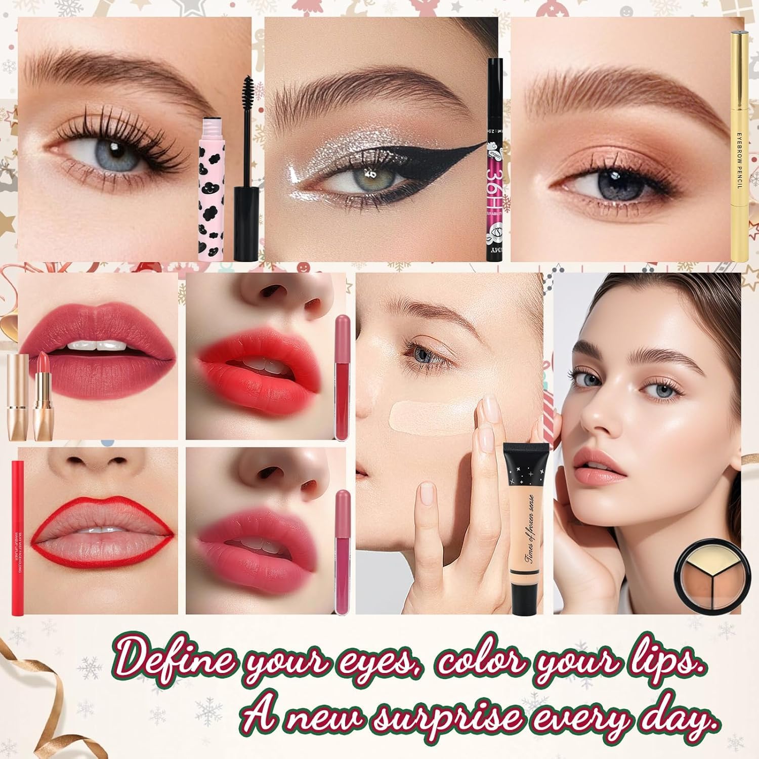 Makeup Advent Calendar 2025 for Teen Girls & Women，24 Days Christmas Countdown Calendar Makeup Gift Set, 2025 Xmas Gift Surprise Box Calendar Full Beauty Kit - Image 5