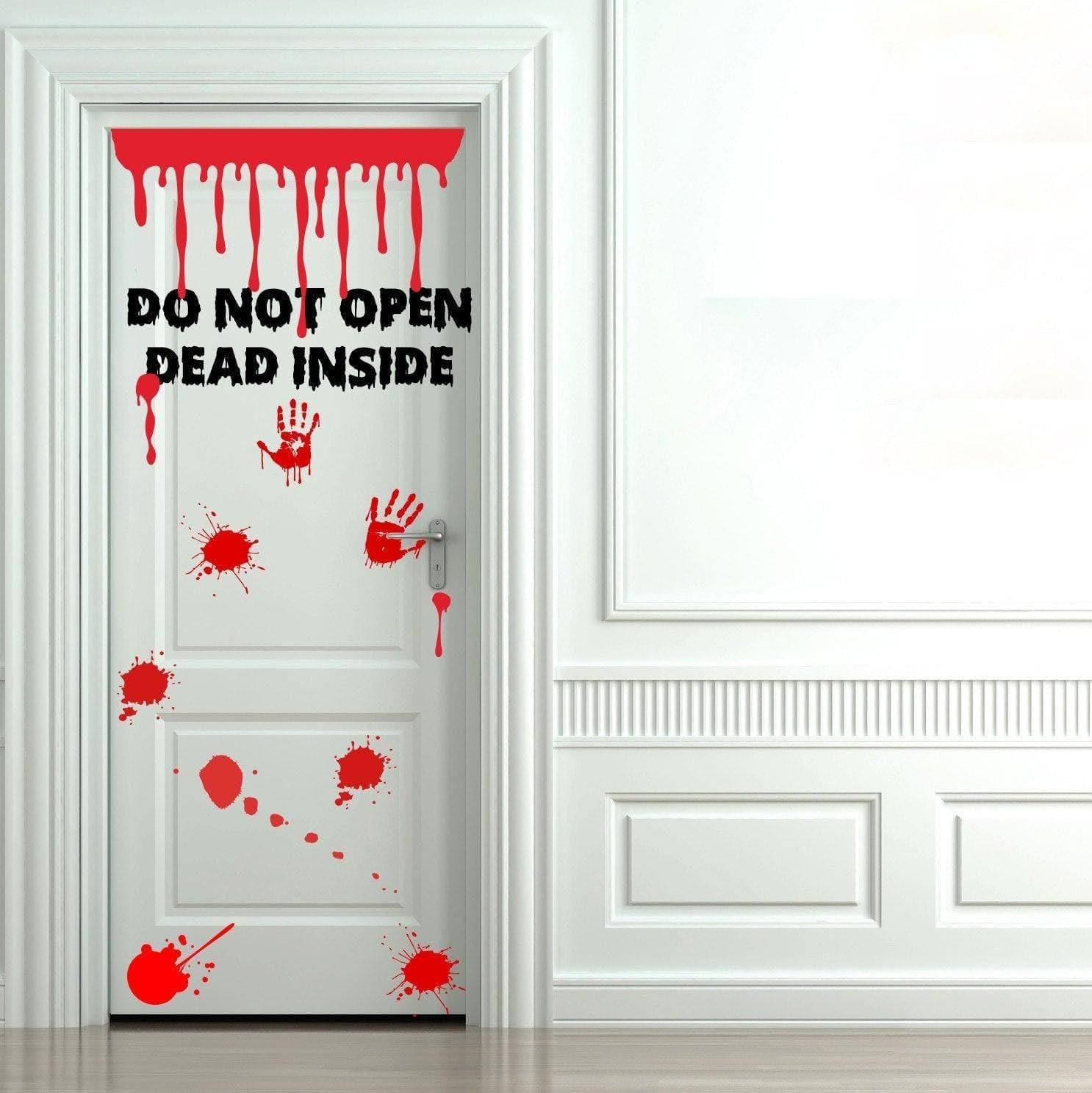 Zombie Bathroom Door Sticker - Spooky Sanctuary Vinyl Decal 40