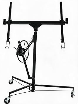 Drywall Lift 11 FT, Heavy-Duty 150 Lbs Drywall Rolling Lifter Panel,Black