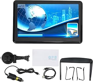 Navegação GPS, Navegador GPS de carro universal de 7 polegadas com tela sensível ao toque de alta definição com suporte para caminhão, tecnologia no veículo/GPS