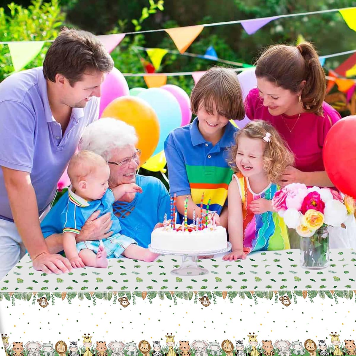 Tovaglie Safari Per Feste - 2 Tovaglie Usa E Getta Bambini Giungla 274x137 Cm - Foto 13