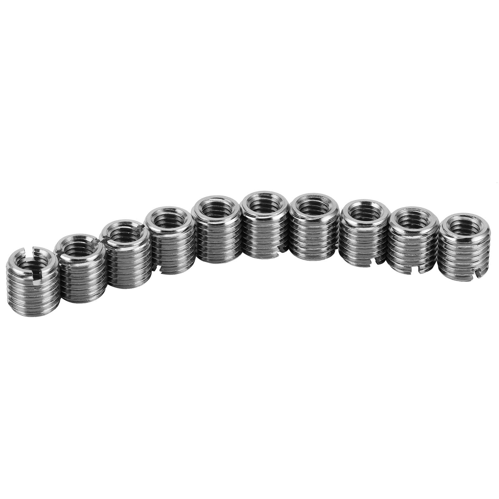 Helicoil Thread Repair Kit, Stainless Steel Repair Kit Stainless Steel Hardware Accessories 10Pcs Thread Repair Nut Thread Reducer M8 X 1.25 X 1.5 12MM