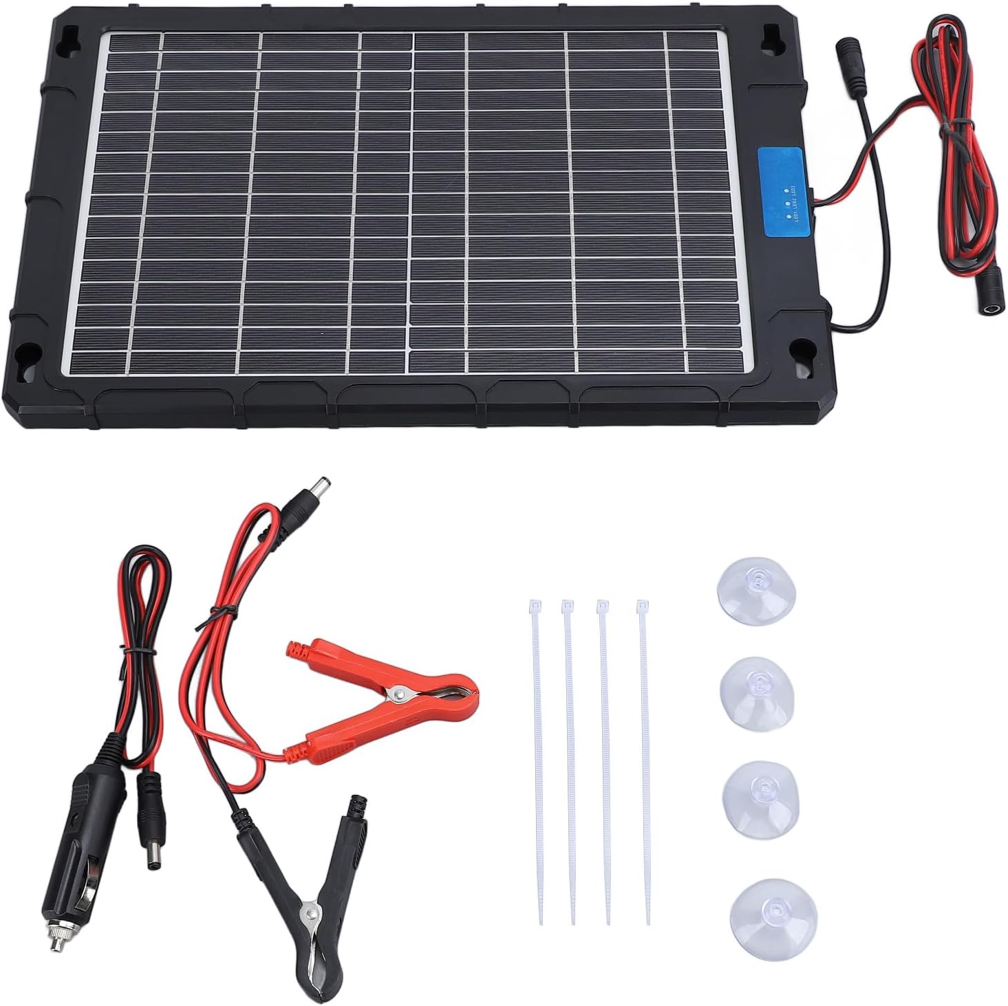 20W 18V High Efficiency Monocrystalline Solar Panel, Portable Solar Charger for Cell Phone Tablet Camera, Eco Friendly Energy Saving, Sturdy Material, Ideal for Outdoo