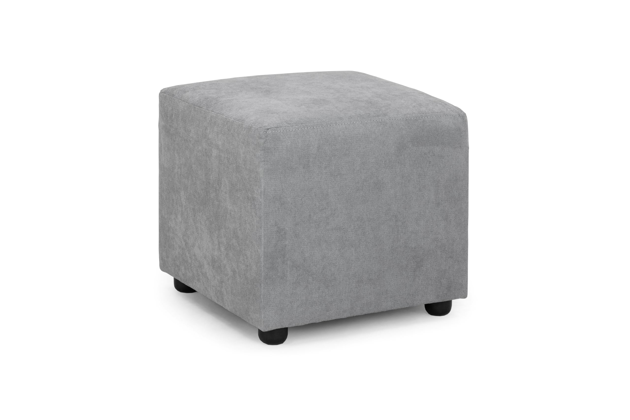Honeypot Sofa - Viva Footstool for Living Room - Soft Grey Fabric Upholstered Footrest | Setup Included | Made in EU | Built to Last (Grey, Footstool)