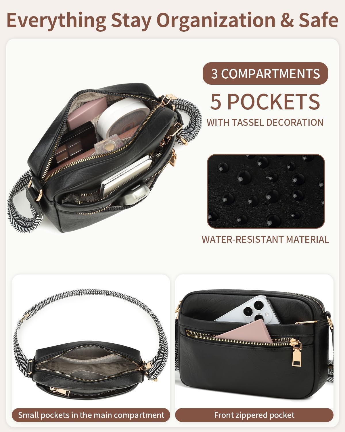 Crossbody Bags for Women Purse, Vegan Leather Small Handbags Cross Body Shoulder Bag, Birthday Gifts for Women - Image 4