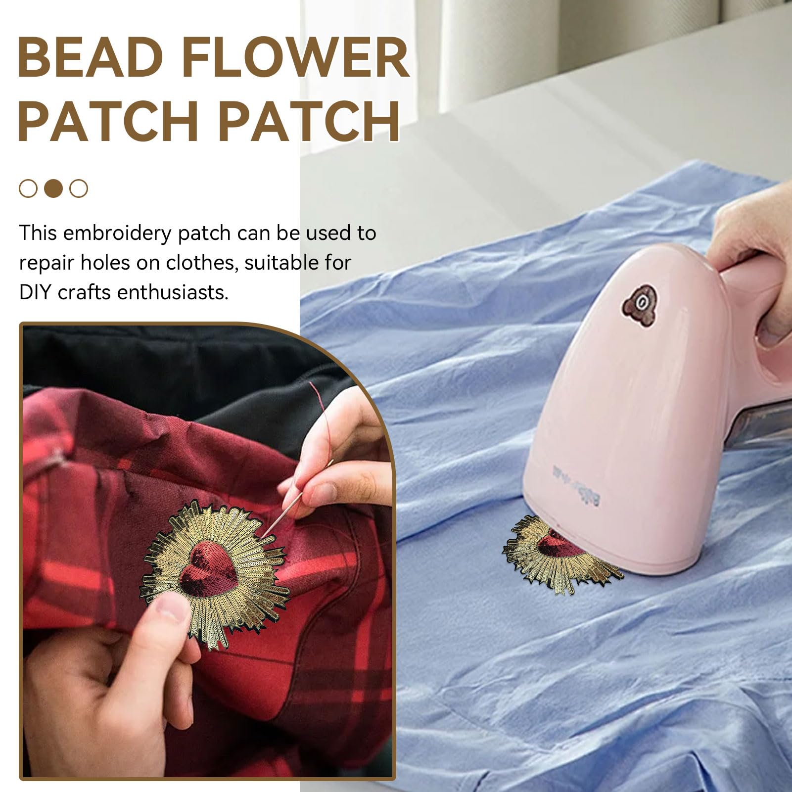 Lot De 2 Patchs Thermocollants à Paillettes En Forme De Cœur Brodés Applique DIY Craft Décoration Coudre Patch Pour Vêtements Jeans