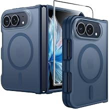 FNTCASE for iPhone Duo Case Blue Translucent Fit for MagSafe