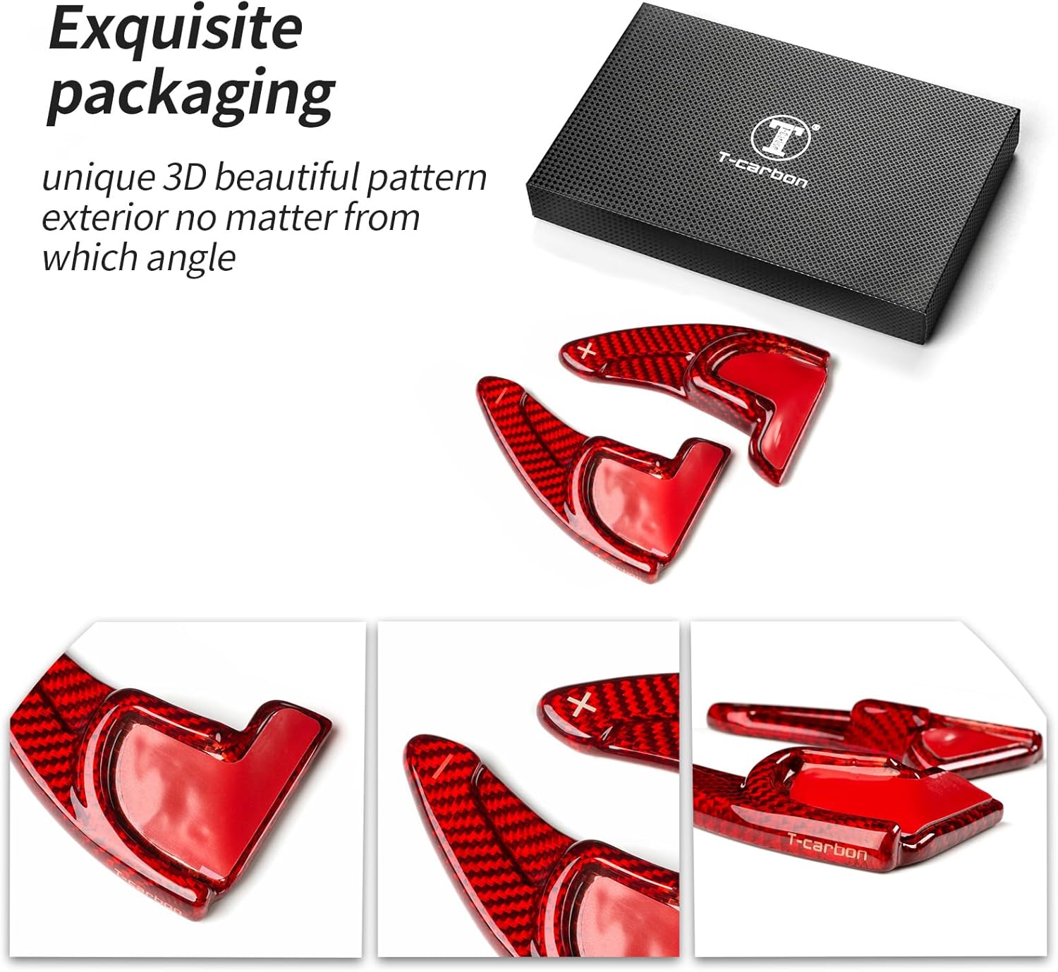 T-carbon Shifter Paddle Extension Fits Dodge Challenger Charger Durango 2024;Real Carbon Fiber Steering Wheel Paddle Shift Cover Fits Chrysler and Jeep Grand Cherokee 2023 Gear Shift Trim Accessories