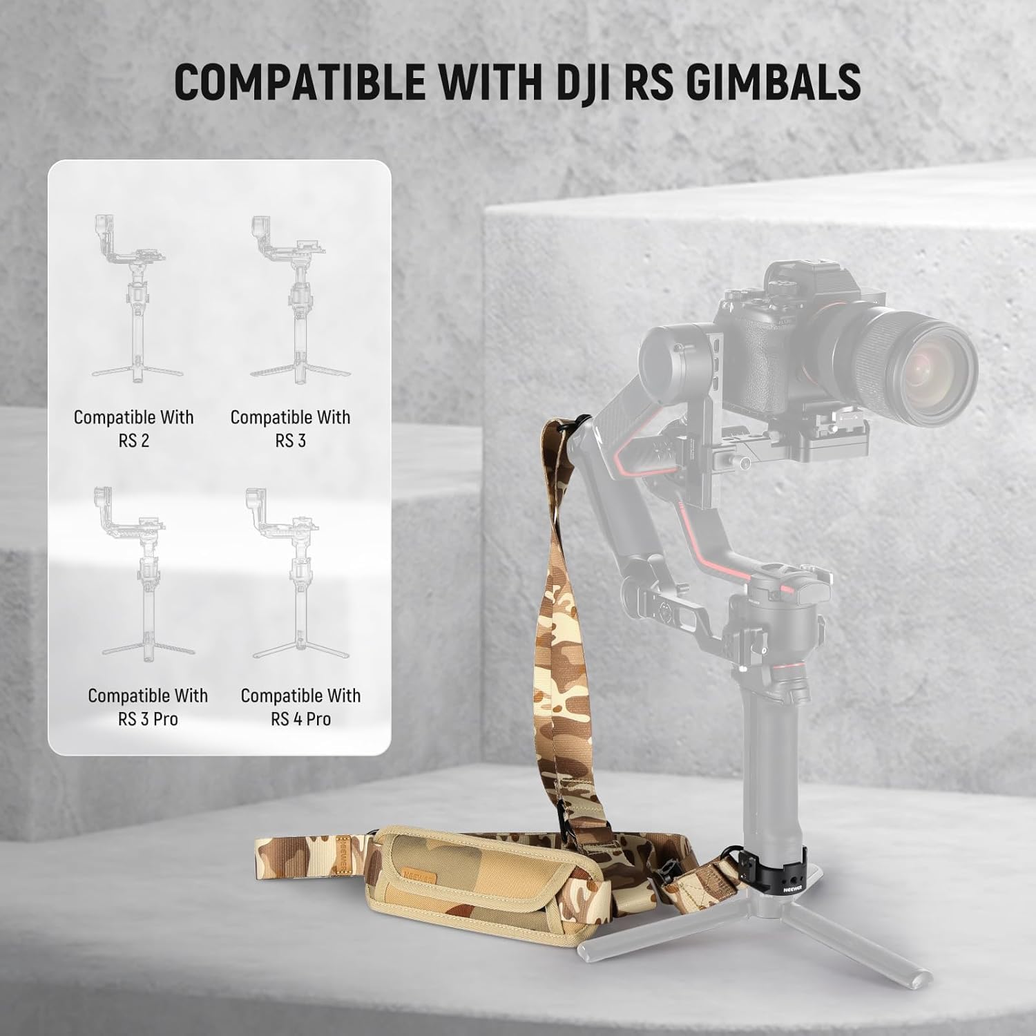 Amazon | NEEWER ショルダーストラップキット RS4 RS3ジンバル用 減重