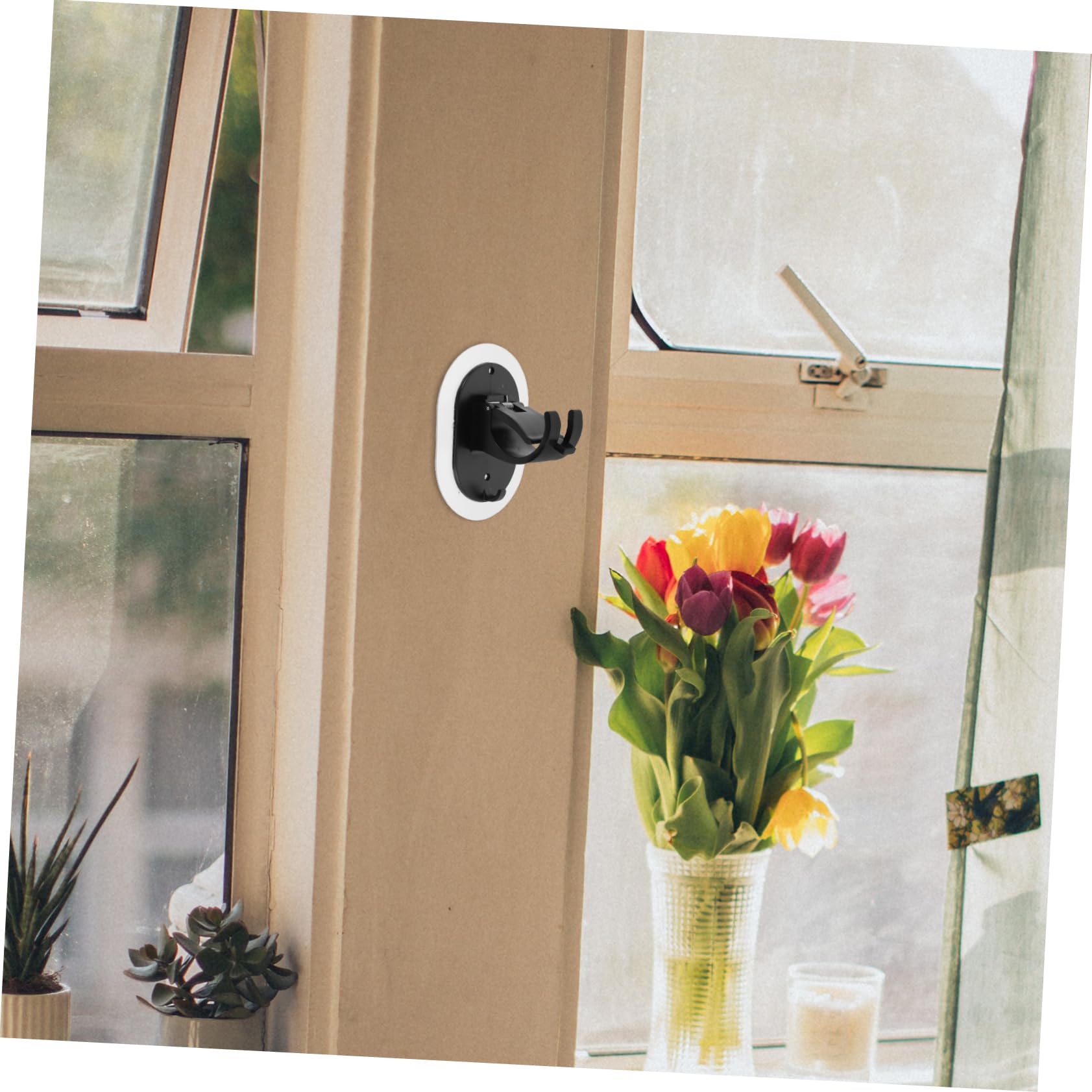 MAGICLULU 3 Ensembles Supports De Rideaux Auto Adhésifs Clipser pour Tiges De Rideaux Fixation sans Perçage pour Cuisine Salle De Bain Bureau Et Autres 4 Pièces * 3