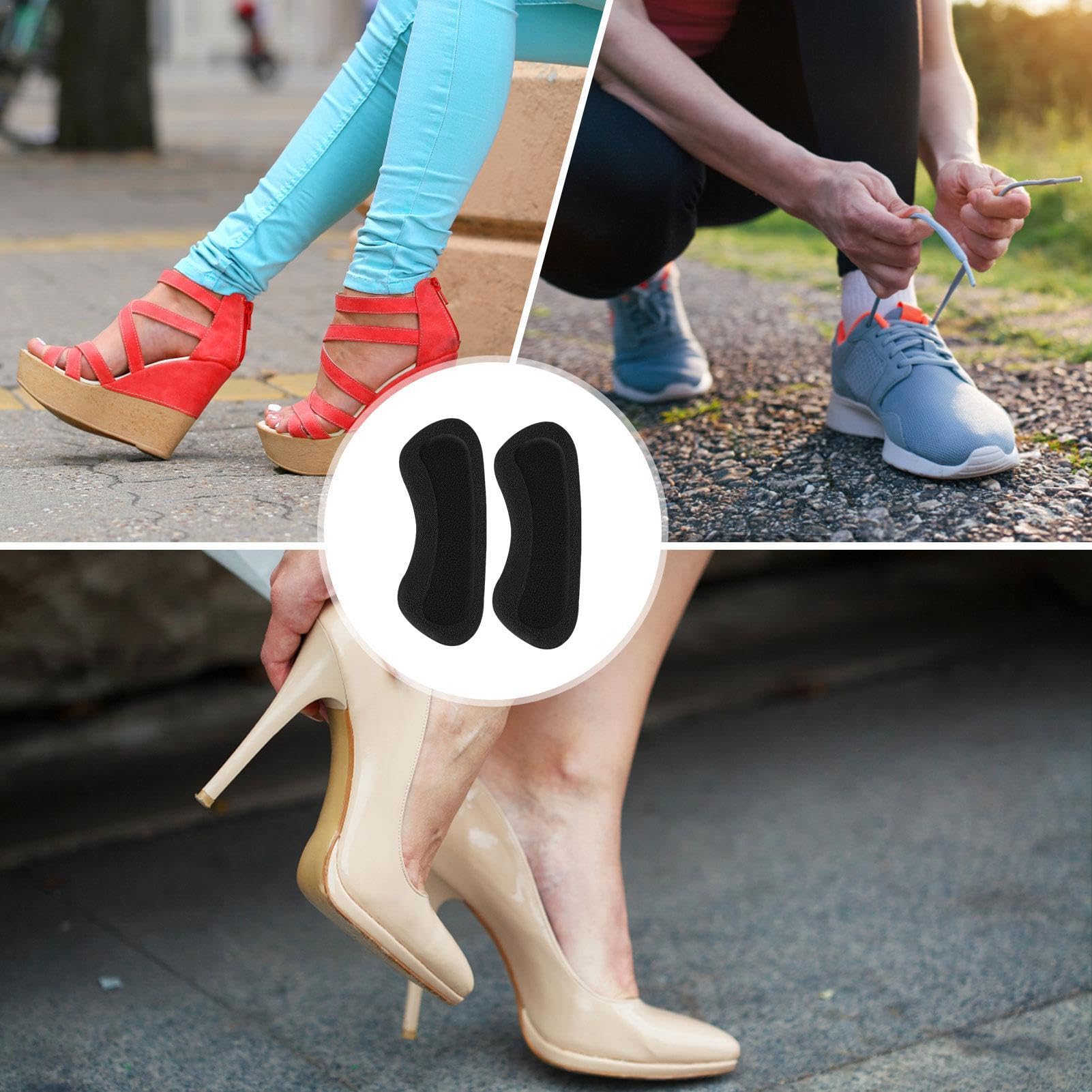 Cuscinetti per tallone – 2 set di cuscinetti di supporto per tallone di | alta qualità, comodi inserti per tacchi | Cuscinetti per tallone in gel morbido, comodi inserti per scarpe per soul