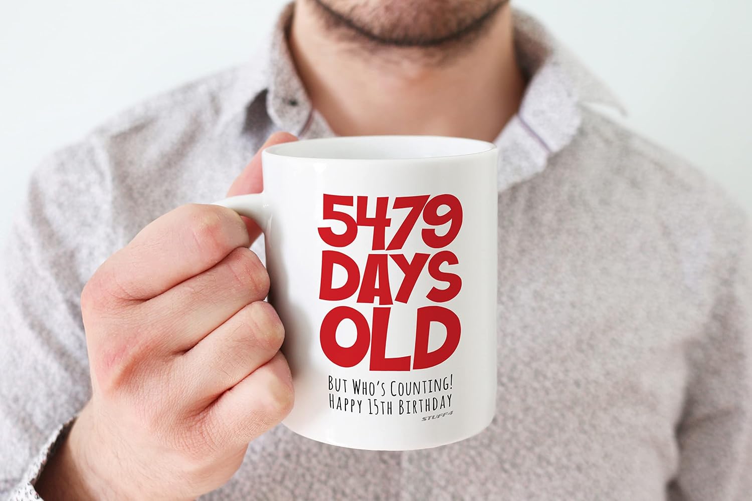 15th Birthday Mug Gift for Boys Girls Him Her, 5479 Days Old - Image 5