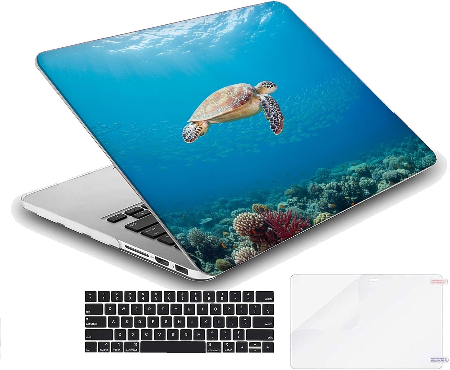 Compatible with MacBook Neo 13-inch, Hard Shell Case with Keyboard Cover and Screen Protector (A3404 A18 Pro chip, 2026 Release) - Sea Turtles MC22095