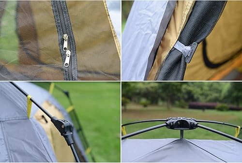 Miniatura 8 de Wind Tour Tienda de campaña familiar instantánea automática para 3-4 personas, tienda de campaña de instalación rápida para playa, viajes,