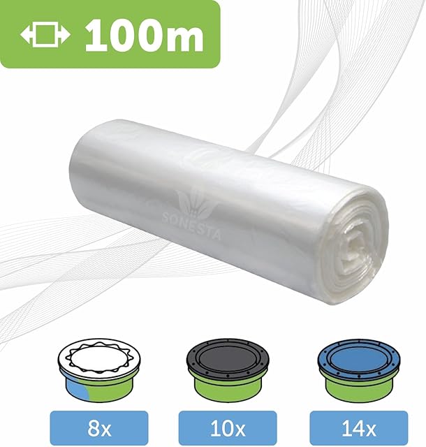 100m. ECO Nappy Bin Refills compatible with Tommee Tippee TEC, Twist & Click, Simplee | compatible with Angel | Light Flower fragrance | Anti-Odour+