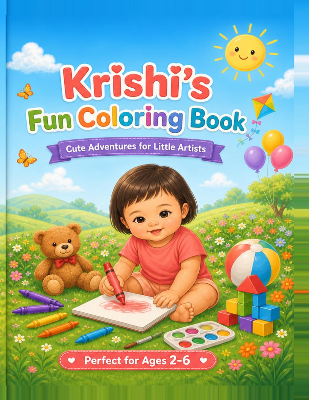 Krishi's Fun Coloring Book: Cute Adventures for little Artist