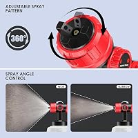 Sistem de vopsit prin pulverizare ENEACRO HVLP 700 W, pistol cu rezervor de 1200 ml, 5 duze din alamă de 1-3 mm, debit și unghi de pulverizare reglabile la 360 de grade 5